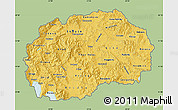 Savanna Style Map of Macedonia, single color outside