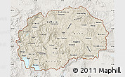 Shaded Relief Map of Macedonia, lighten