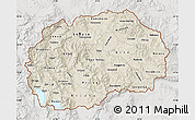 Shaded Relief Map of Macedonia, lighten, semi-desaturated