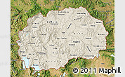 Shaded Relief Map of Macedonia, satellite outside
