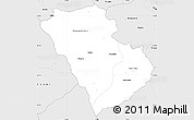 Silver Style Simple Map of Murgasevo