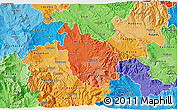 Political Shades 3D Map of Negotino