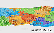 Political Shades Panoramic Map of Negotino