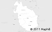 Silver Style Simple Map of Negotino