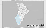 Gray 3D Map of Ohrid, single color outside