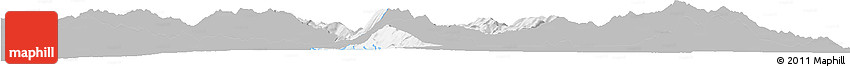 Gray Horizon Map of Ohrid, single color outside