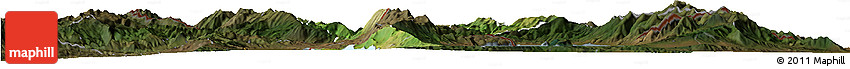 Satellite Horizon Map of Ohrid, darken