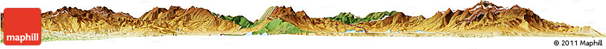 Satellite Horizon Map of Ohrid, physical outside