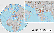 Gray Location Map of Ohrid