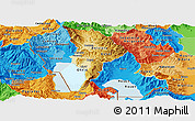 Physical Panoramic Map of Ohrid, political shades outside