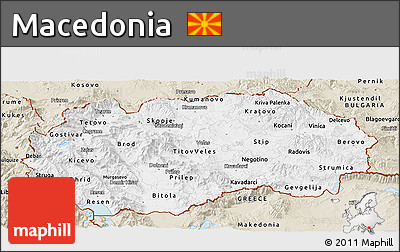 Classic Style Panoramic Map of Macedonia