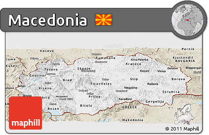 Classic Style Panoramic Map of Macedonia