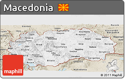 Classic Style Panoramic Map of Macedonia