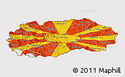 Flag Panoramic Map of Macedonia, flag rotated
