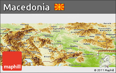 Physical Panoramic Map of Macedonia