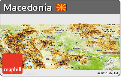 Physical Panoramic Map of Macedonia