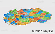 Political Panoramic Map of Macedonia, cropped outside