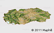 Satellite Panoramic Map of Macedonia, cropped outside