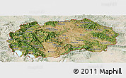 Satellite Panoramic Map of Macedonia, lighten
