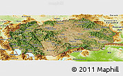 Satellite Panoramic Map of Macedonia, physical outside