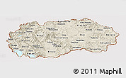 Shaded Relief Panoramic Map of Macedonia, cropped outside