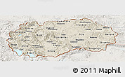 Shaded Relief Panoramic Map of Macedonia, lighten