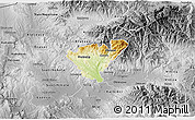 Physical 3D Map of Probistip, desaturated