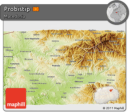 Physical 3D Map of Probistip