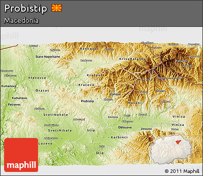 Physical 3D Map of Probistip