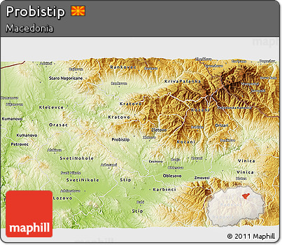 Physical 3D Map of Probistip