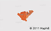 Political Shades 3D Map of Probistip, cropped outside