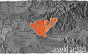 Political Shades 3D Map of Probistip, darken, desaturated