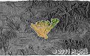 Satellite 3D Map of Probistip, darken, desaturated