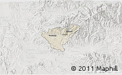 Shaded Relief 3D Map of Probistip, lighten, semi-desaturated