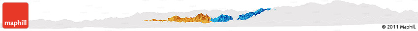 Political Horizon Map of Probistip, cropped outside