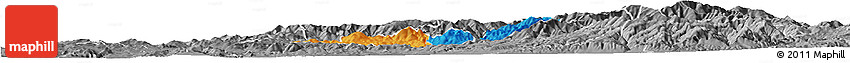 Political Horizon Map of Probistip, desaturated