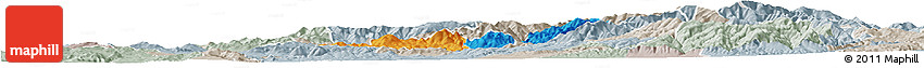 Political Horizon Map of Probistip, lighten, semi-desaturated