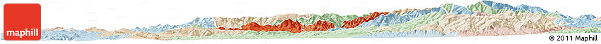 Political Shades Horizon Map of Probistip, lighten