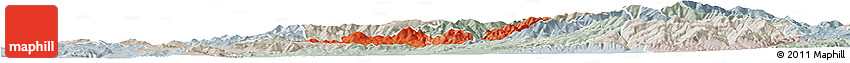Political Shades Horizon Map of Probistip, lighten, semi-desaturated