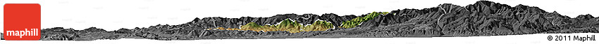 Satellite Horizon Map of Probistip, darken, desaturated