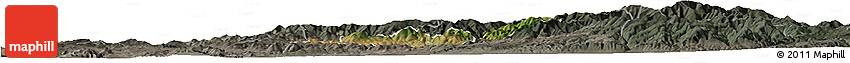 Satellite Horizon Map of Probistip, darken, semi-desaturated