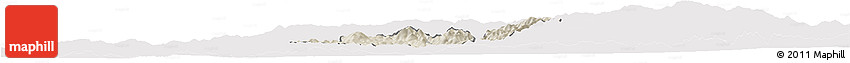 Shaded Relief Horizon Map of Probistip, cropped outside