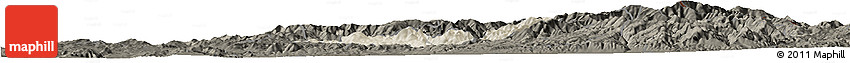 Shaded Relief Horizon Map of Probistip, darken