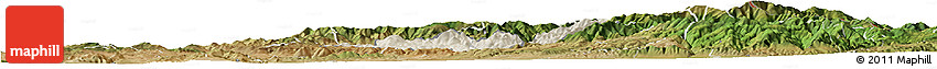 Shaded Relief Horizon Map of Probistip, satellite outside