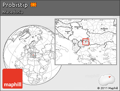 Blank Location Map of Probistip