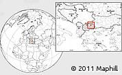 Blank Location Map of Probistip, highlighted country, within the entire country
