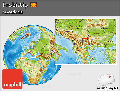 Physical Location Map of Probistip