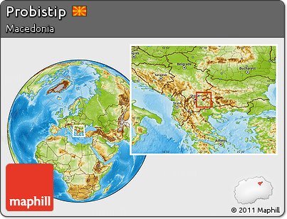 Physical Location Map of Probistip