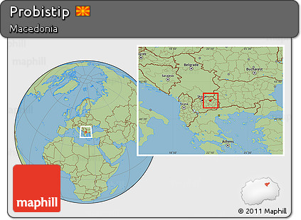Savanna Style Location Map of Probistip