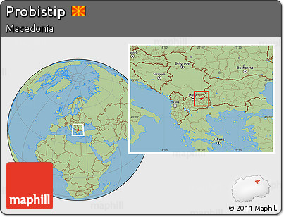 Savanna Style Location Map of Probistip